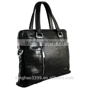 Hot Sell Briefcase Black Leather Handbag Business Fashion Tote Bag thumbnail-2