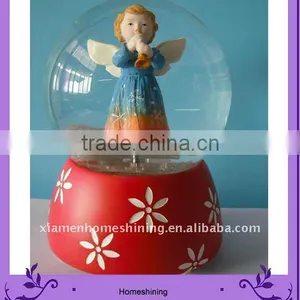 Play Snowflake Rotation Music Kids Water Snow Globe thumbnail-1