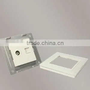 Hot Sell Cheaper Tempered Glass Telephone and TV Outlet Wall Socket 86mm thumbnail-3