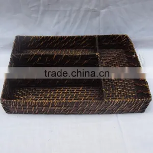 Magazine Rattan Bamboo Baskets New Style Brown Colour thumbnail-3