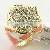 925 Silver Pave Enamel Rings for Women thumbnail-1