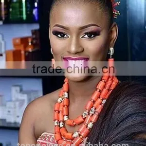Wholesale African Costume Long Chain Jewelry Set Bridal Jewelry Sets thumbnail-5