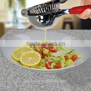 Premium Quality Stainless Steel Lemon Squeezer With Silicone Handles Red Green and Black thumbnail-3