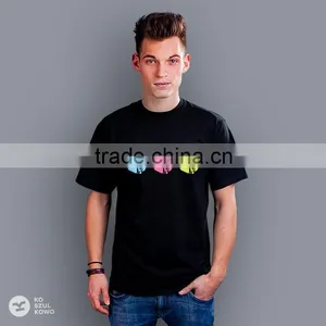 2016 Custom Made Men Male T-shirt Printed Logo Design Screenprint Transfer DTG OEM Service thumbnail-1
