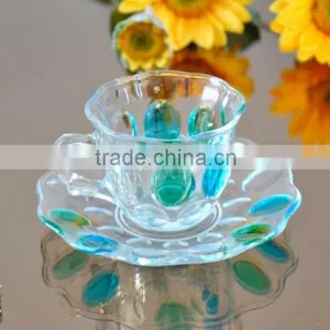 Cheap Whosale Tea Glass Cup and Saucer thumbnail-1