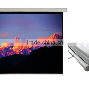 Scraping White Plastic Manual Screen Wall Mount Touch Projection Screen thumbnail-6