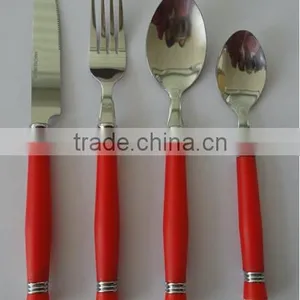 Red Handle Hand Polish Wholesale Plastic Cutlery thumbnail-1