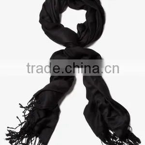 Black Viscose Pashmina Scarf thumbnail-1