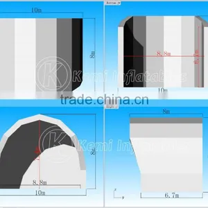 10mx8mx8mH Giant Inflatable Stage Cover Large Inflatable Stage Marquee Big Inflatable Canopy Inflatable Tent for Events 10m thumbnail-5