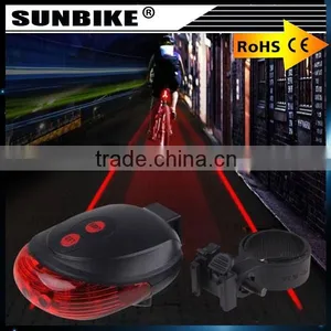 Modern Red Blue 5 Led 2 Laser Mountain Bike Lamp Cycling Safety Waterproof Rear Laser Bicycle Light thumbnail-1