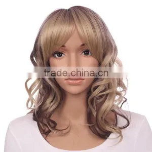 Hot Sale Wholesale Cheap European Style Blond Wig Fashion Synthetic Curly Hair Wig thumbnail-2