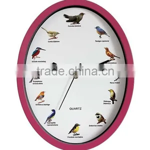Oval Hourly Chime Musical Wall Clock thumbnail-1