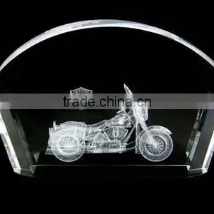 2016 Graceful Design 3d Engraved Crystal Paperweight thumbnail-1