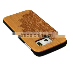 Pretty Laser Engraved Wood Back Cover For Samsung S6 /s6 Edge Plus Case thumbnail-4