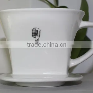 Promotional Red Kitchenware Custom Ceramic Coffee Dripper thumbnail-3