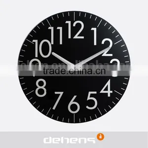DEHENG Mirror Numbers Glass Wall Clock thumbnail-1