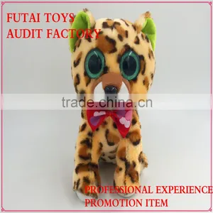Big Eyes Plush Cat Soft Cat With Red Ribbon thumbnail-3