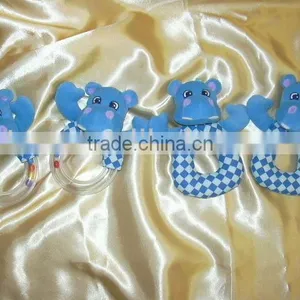 Plush Hippo Baby Infant Rattle Toy thumbnail-1