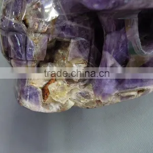 Amethyst Crystal Skull Carving/skeleton Ornament Fengshui Products for Collection thumbnail-5