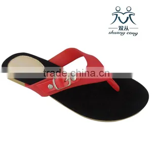 Factory Price Fuzzy Shoes Suede Flip Flop With Belt Slippers for Ladies thumbnail-2