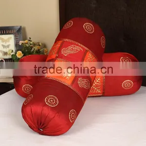 Wholesale Printed Bolster Cover Indian Printed Round Pillow Cover thumbnail-1