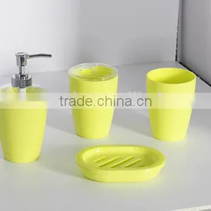 Elegant Plastic 4pcs Bathroom Set With Soap Dispenser thumbnail-1
