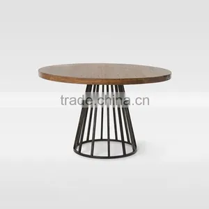 Chinese Antique Furniture Wood Round Tables 6ft thumbnail-1