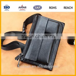 Fashion Design Genuine Leather Man Waist Bag Messenger Bag thumbnail-2