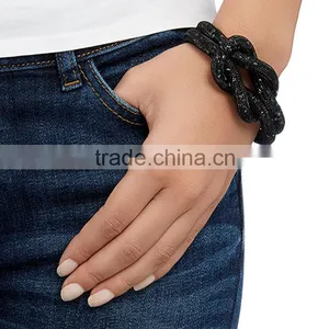2016 New Mesh Magnetic Resin Material Stardust Bracelet Jewelry Black thumbnail-3