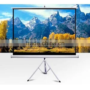 60-120 Inches Protable Matte White Movie Theater Tripod Projection Screen, Foldable Projector Screen thumbnail-1