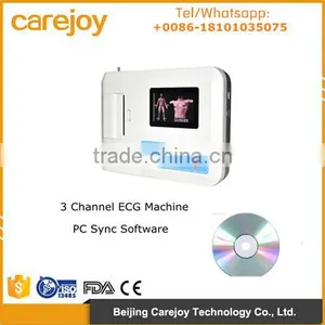 12 Lead 3 Channel Resting ECG Machine With PC Software 3.5 Inch LCD Digital Electrocardiograph EKG-903BS With CE ISO Certified thumbnail-1