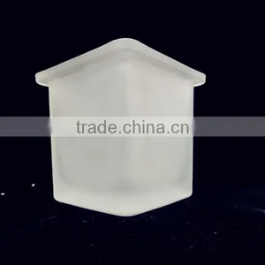 Candle Holder /clear Glass Frosted Wax Storage Empty Jar thumbnail-6