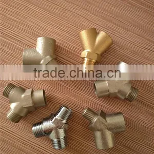 BSP,NPT, Female ,3way ,forged Y-type Brass Connector,manifold Connectors thumbnail-5