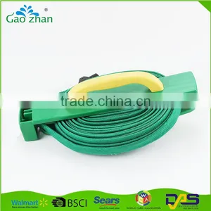 15m Flat Garden Hose Pipe & Reel With Spray Nozzle Gun Outdoor Watering Hose 15M thumbnail-2