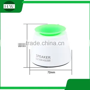 2in1 Flip Folding Adjustable Silicone Sucker Holder Music Powered Amplifier Mobile Phone Sound Box Mini Speaker Portable Speaker thumbnail-3