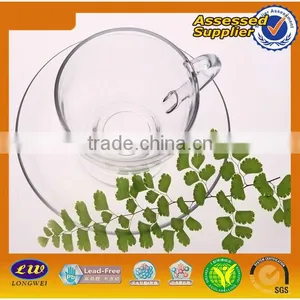 Wholesale Coffee Cup Saucer /glass Cup and Saucer thumbnail-2