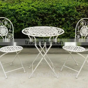 Elegant Wrought Iron Garden Furniture Patio Set Antique Flower Designs thumbnail-1