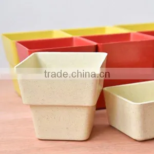 Rectangular Biodegradable Colored Plastic Plant Pots With Saucers thumbnail-2