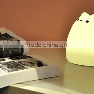 Colorful Animal Silicone Nightlight USB Charging Nightlight Color Changing Cartoon Colorful Lamp Cat Desk Lamp thumbnail-2