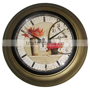 Round Metal Vintage Decorative Wall Clock thumbnail-1