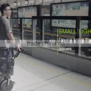 Super Cool Foldable Douna K1 Light Mini Portable Electric Bicycle With Lithium thumbnail-2