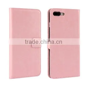 Crazy Horse Pattern PU Leather Wallet Flip Phone Case for IPhone 7 Plus thumbnail-4
