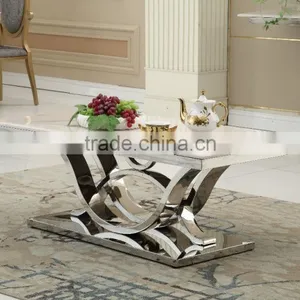 High End Stainless Steel Dinning Table Dinning Room Set Furniture AH1282 thumbnail-3