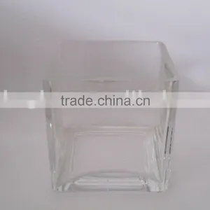 Square Glass Candle Holder thumbnail-1