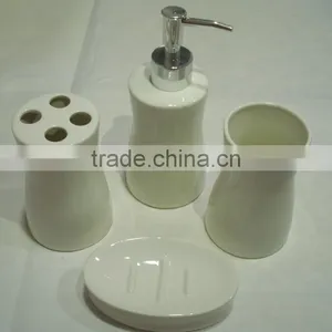 White Ceramic Bathroom Set With Heart Shape thumbnail-2