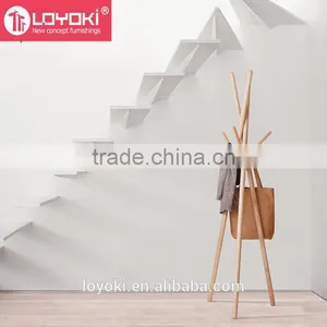 2016 New Design Solid Beech Wood Coat Rack Intersecting Hat Display Rack thumbnail-2