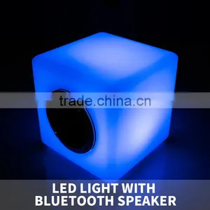 Wireless Bluetooth Speaker With Led Light/ Mini Portable Bluetooth Speaker/ Cube Bluetooth Speaker Table Lamp thumbnail-3