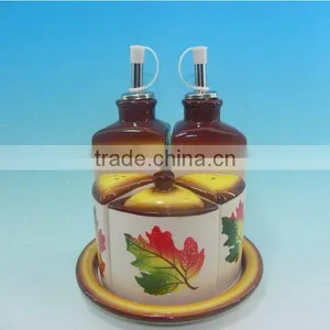 Hot Slae Ceramic Salt Pepper Shaker and Oil Vinegar Bottles thumbnail-1