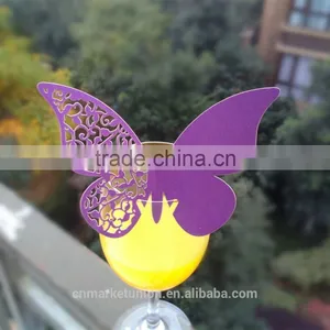 Party Favors Supplier Wine Glass Card Laser Cut Wedding Invitation Card thumbnail-3