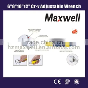 6"8"10"12" Cr-v Adjustable Wrench thumbnail-1